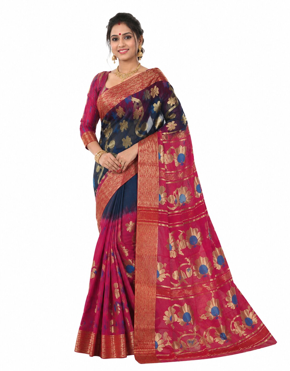 Pradip Fabrics Woven Bollywood Silk Blend Saree 