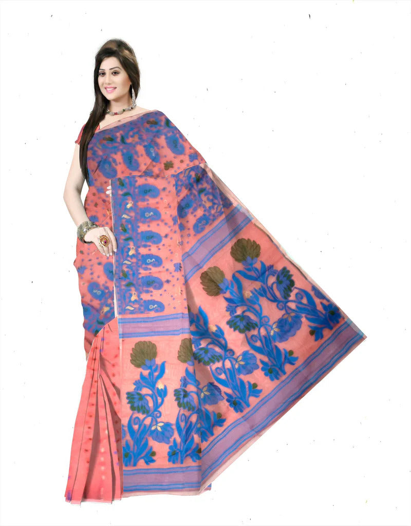 Pradip Fabrics Woven Tant Cotton Silk Saree