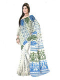 Pradip Fabrics Self Design Tant Cotton Silk Saree