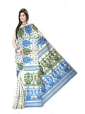Pradip Fabrics Self Design Tant Cotton Silk Saree
