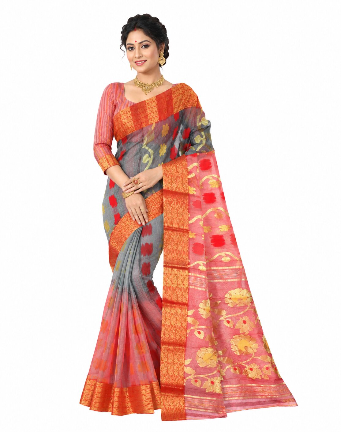 Pradip Fabrics Woven Bollywood Silk Blend Saree 