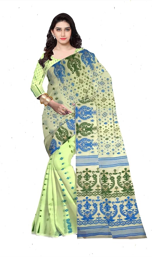 Pradip Fabrics Self Design Tant Cotton Silk Saree