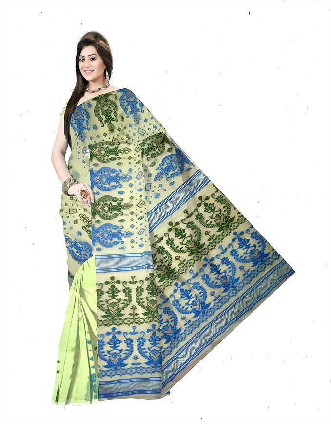Pradip Fabrics Self Design Tant Cotton Silk Saree