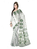 Pradip Fabrics Self Design Tant Cotton Silk Saree