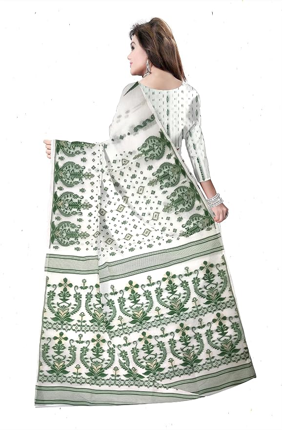 Pradip Fabrics Self Design Tant Cotton Silk Saree