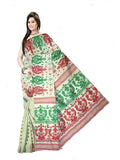 Pradip Fabrics Self Design Tant Cotton Silk Saree