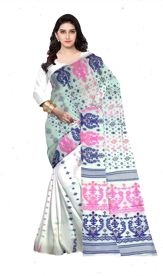 Pradip Fabrics Self Design Tant Cotton Silk Saree