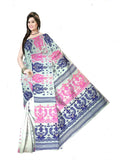 Pradip Fabrics Self Design Tant Cotton Silk Saree