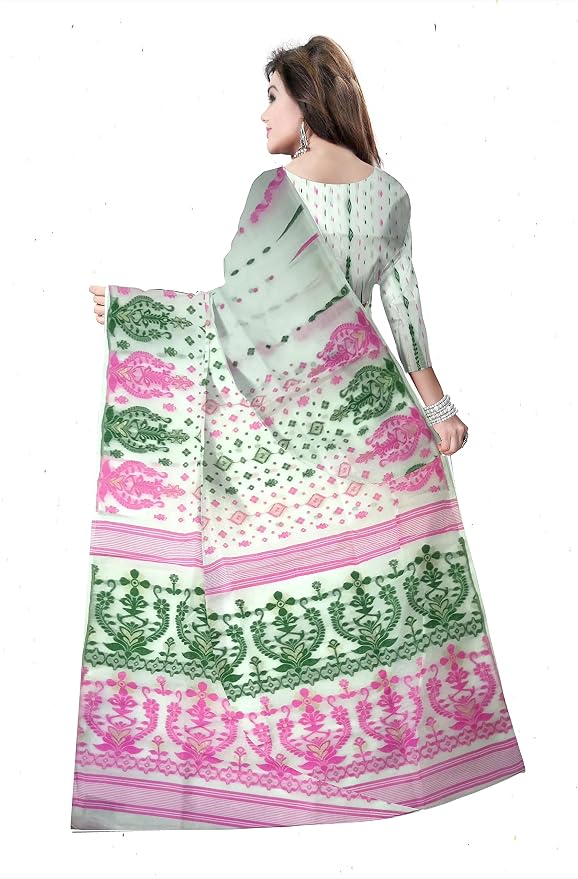 Pradip Fabrics Self Design Tant Cotton Silk Saree