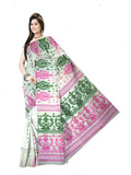 Pradip Fabrics Self Design Tant Cotton Silk Saree