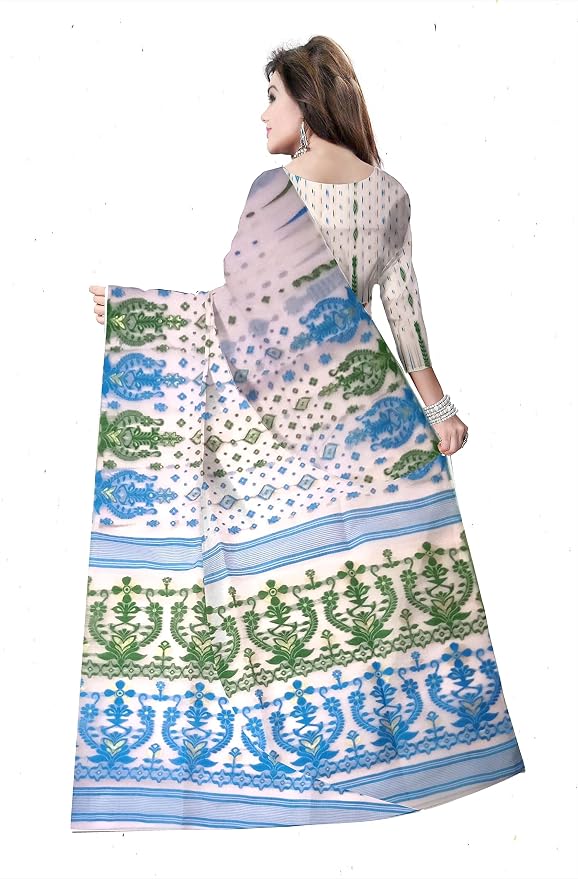 Pradip Fabrics Self Design Tant Cotton Silk Saree