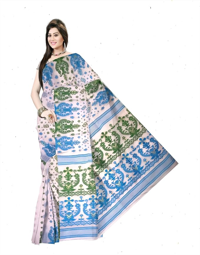 Pradip Fabrics Self Design Tant Cotton Silk Saree
