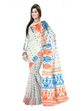 Pradip Fabrics Self Design Tant Cotton Silk Saree