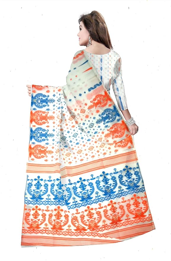 Pradip Fabrics Self Design Tant Cotton Silk Saree