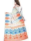 Pradip Fabrics Self Design Tant Cotton Silk Saree