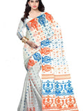 Pradip Fabrics Self Design Tant Cotton Silk Saree