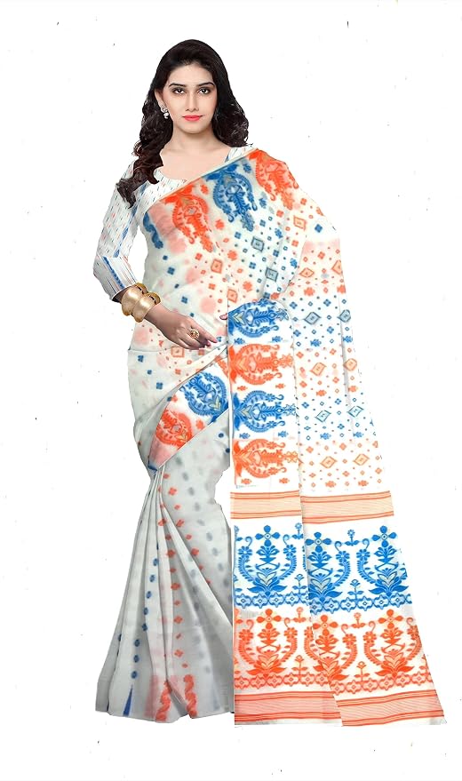 Pradip Fabrics Self Design Tant Cotton Silk Saree