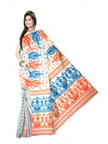 Pradip Fabrics Self Design Tant Cotton Silk Saree