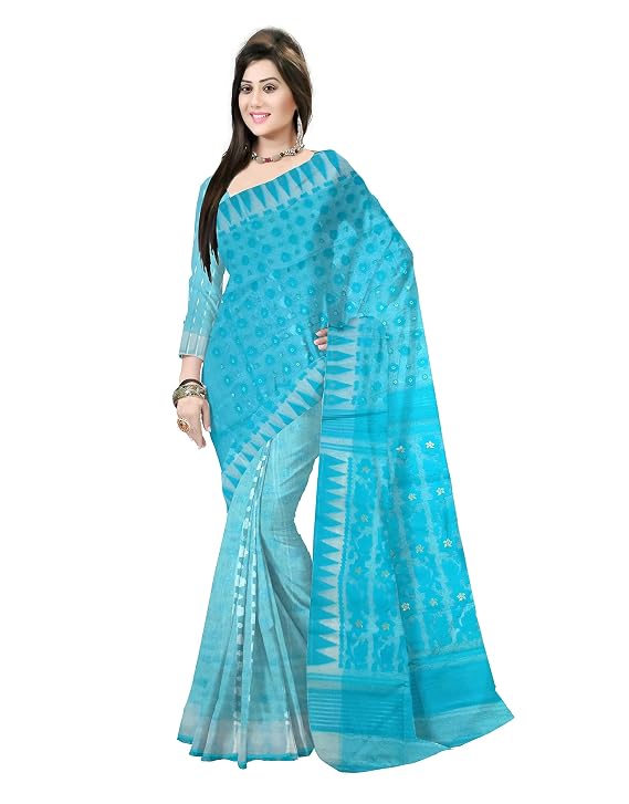 Pradip Fabrics Ethnic Women's All Over Tant Jamdani Saree 