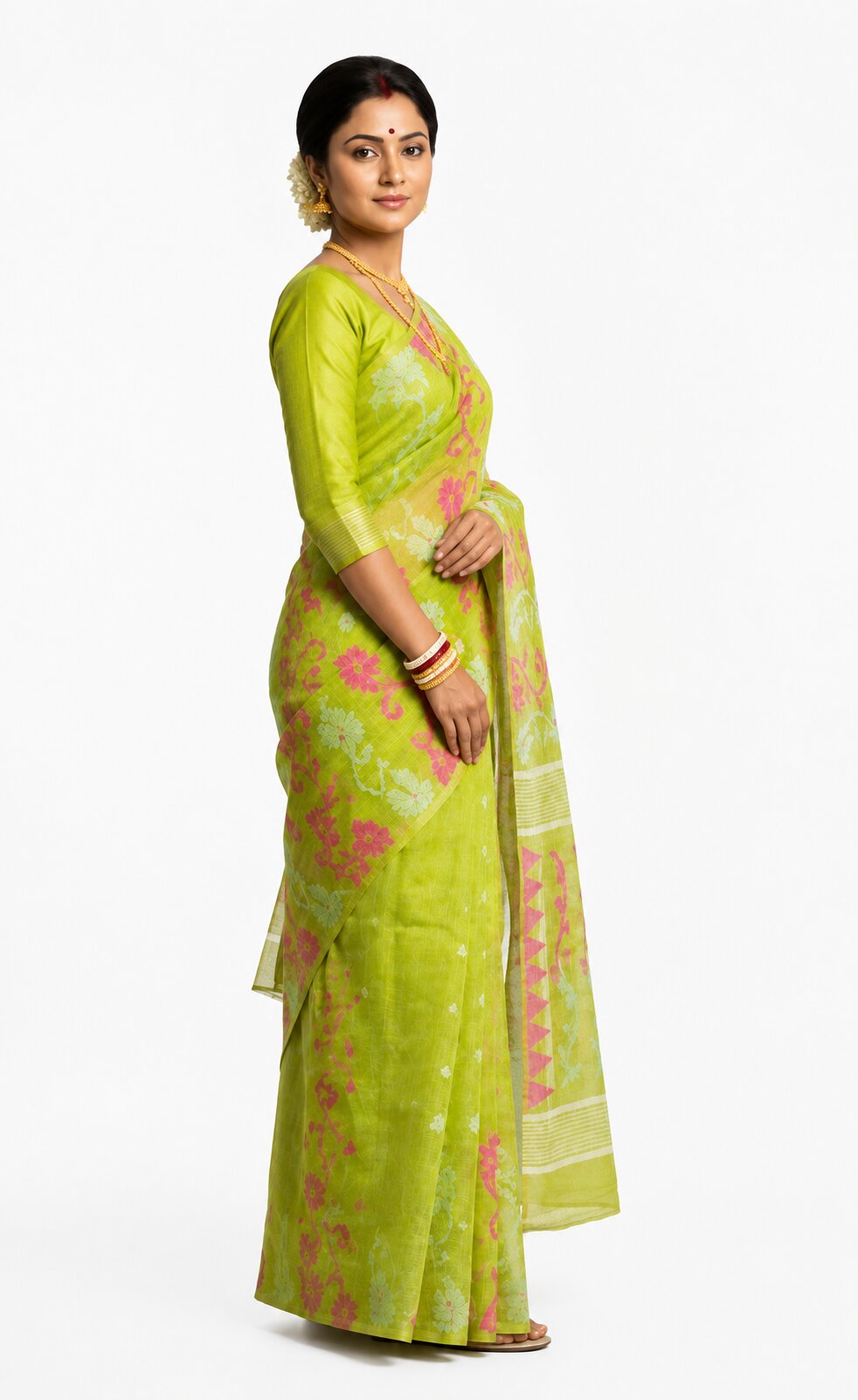 Pradip Fabrics Pure Tant Cotton Saree