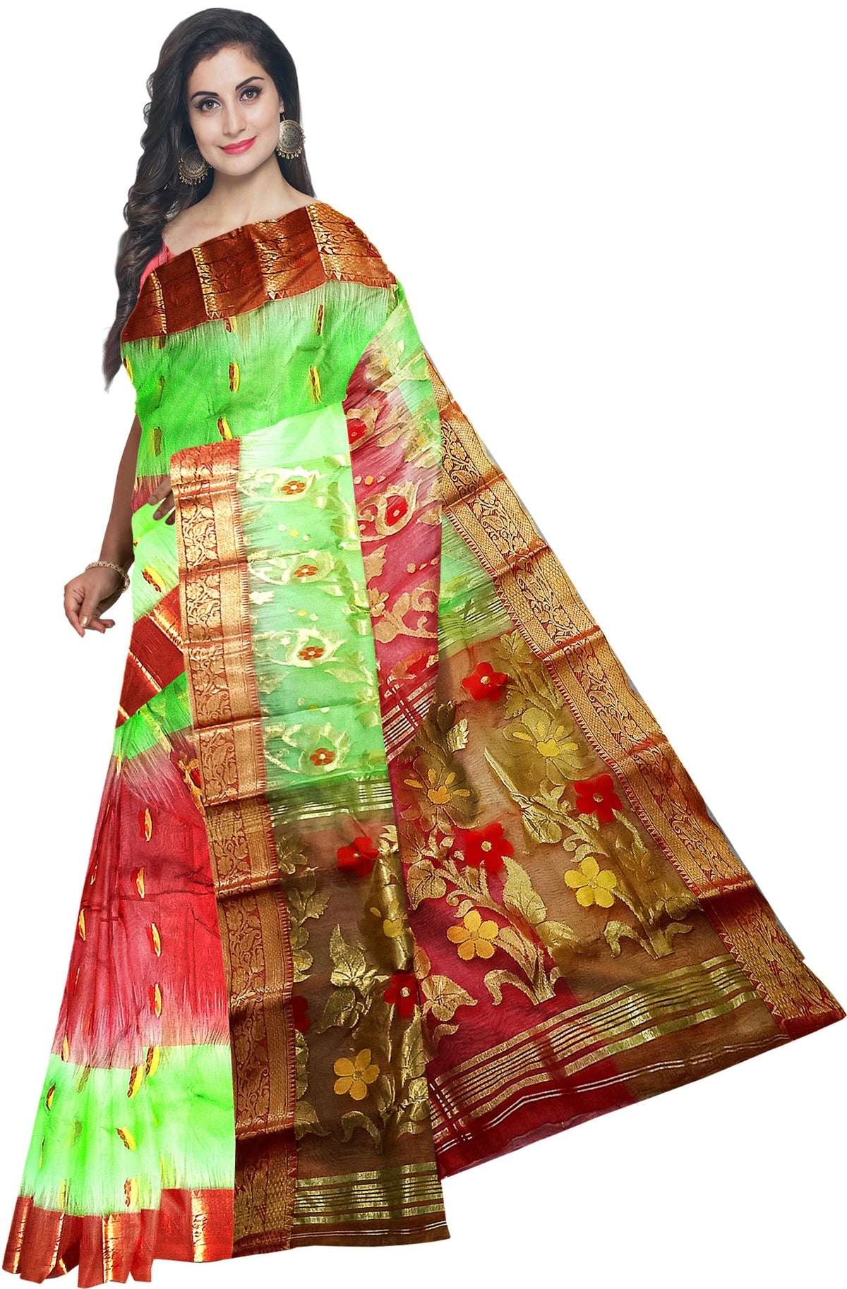 Pradip Fabrics Premium Tant Silk Saree for Women