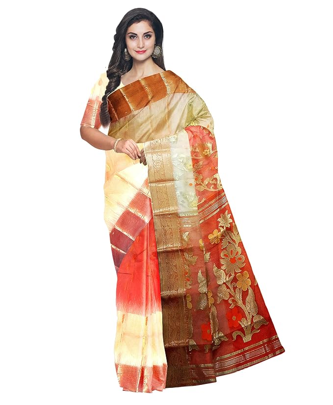 Pradip Fabrics Premium Tant Silk Saree for Women