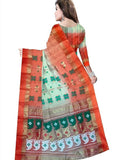 Pradip Fabrics Self Design Tant Silk Blend Saree