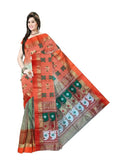 Pradip Fabrics Self Design Tant Silk Blend Saree