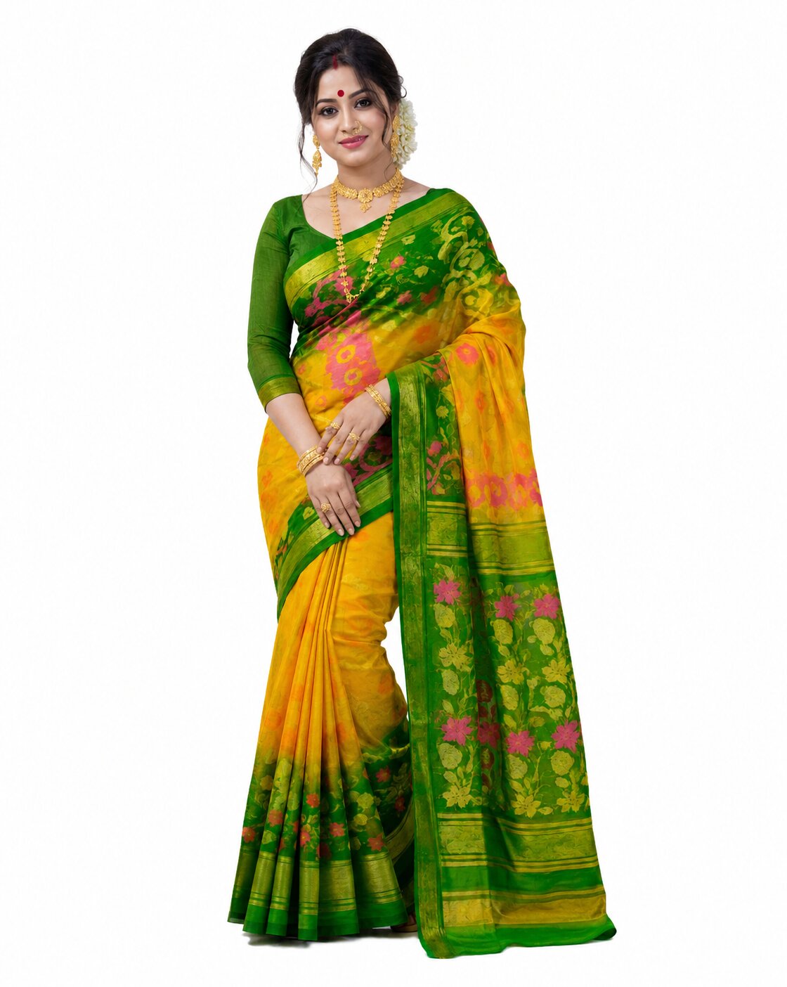 Pradip Fabrics presents you Handloom all over Tant Silk sarees 