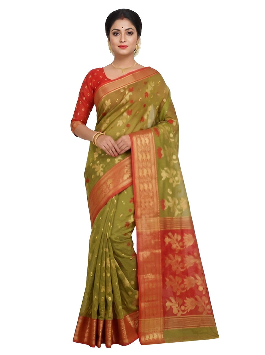 Pradip Fabrics Traditional Woven Cotton Blend Saree