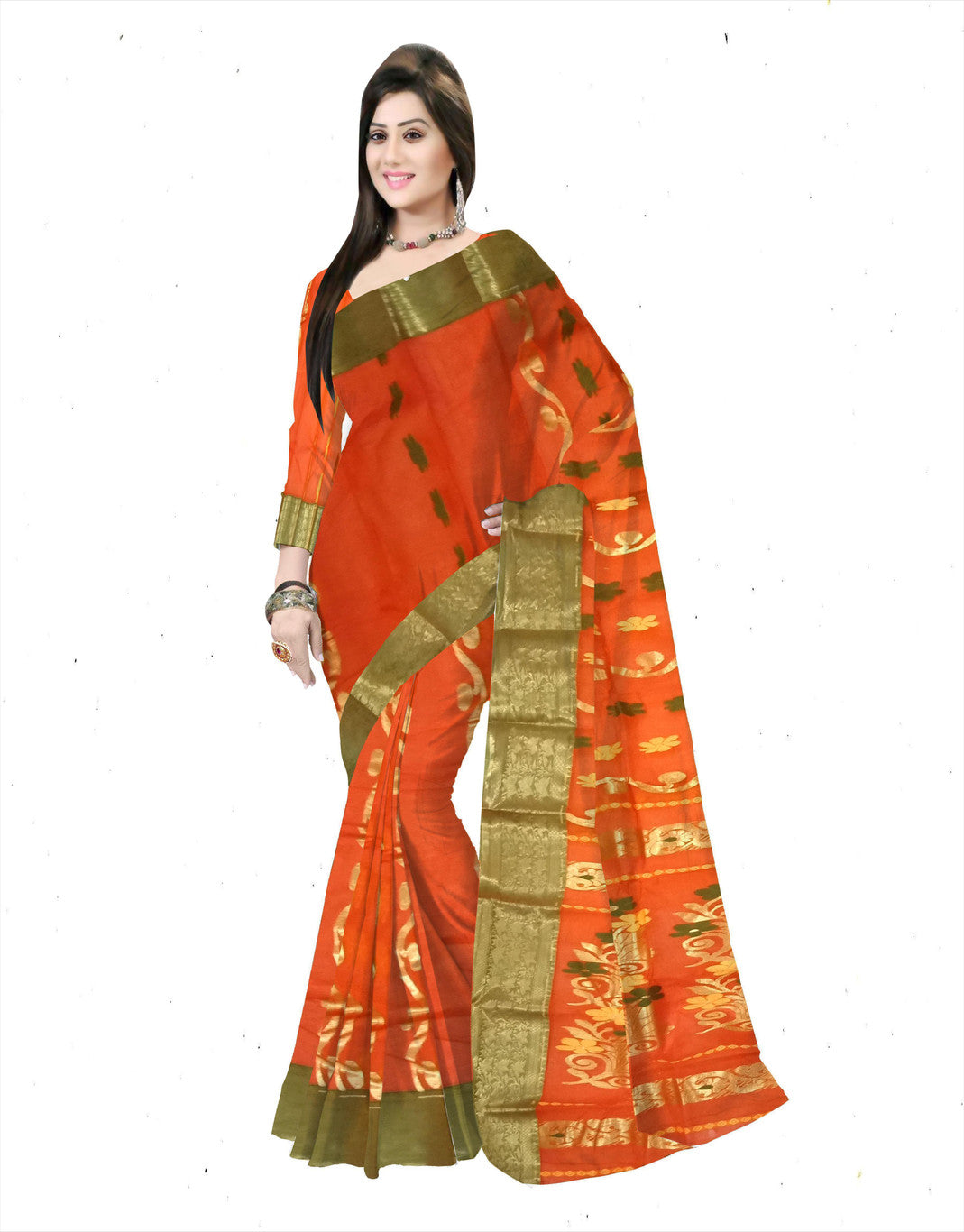 Pradip Fabrics Woven Tant Pure Cotton Saree