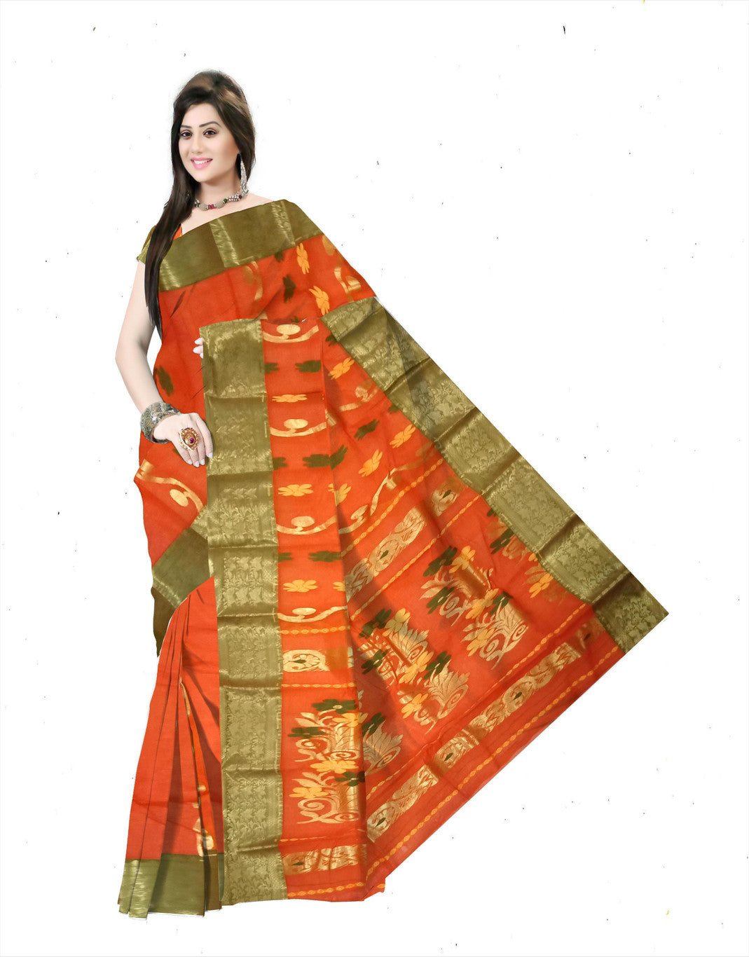 Pradip Fabrics Woven Tant Pure Cotton Saree