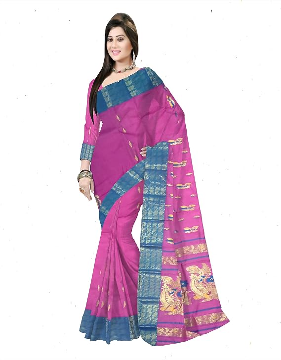Pradip Fabrics Self Design Tant Pure Cotton Saree