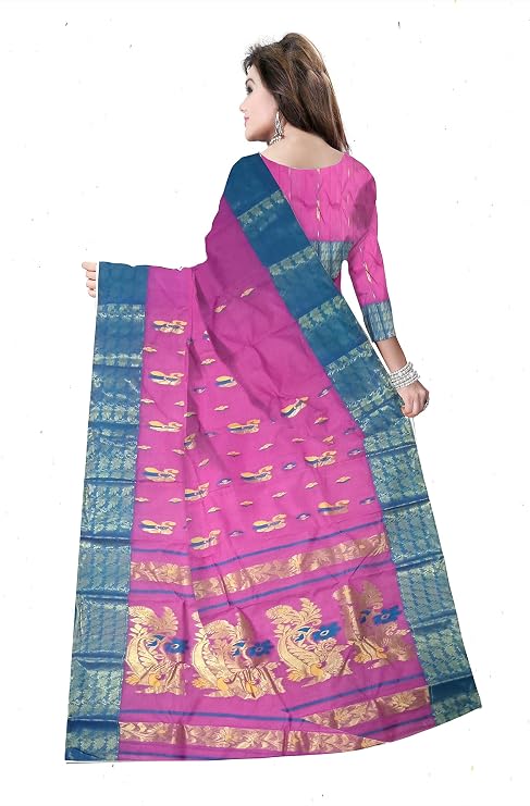 Pradip Fabrics Self Design Tant Pure Cotton Saree