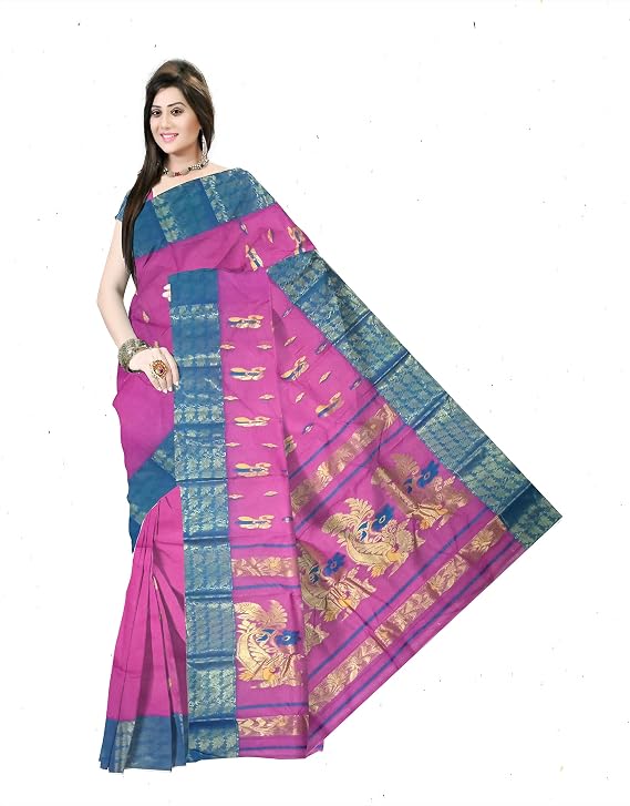 Pradip Fabrics Self Design Tant Pure Cotton Saree