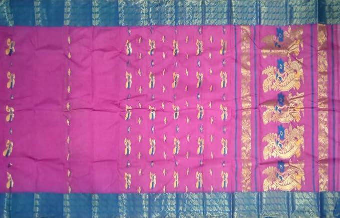 Pradip Fabrics Self Design Tant Pure Cotton Saree