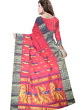Pradip Fabrics Self Design Tant Pure Cotton Saree