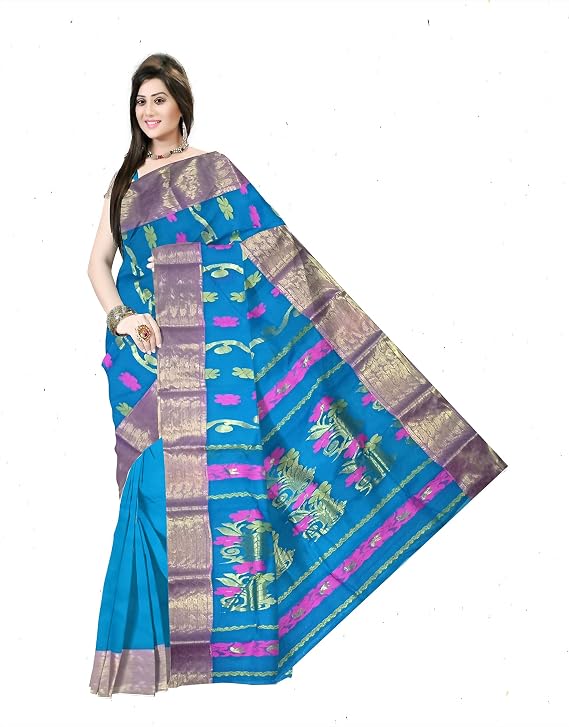 Pradip Fabrics Woven Tant Pure Cotton Saree
