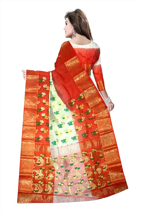 Pradip Fabrics Woven Tant Silk Blend Saree 