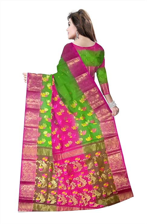 Pradip Fabrics Woven Tant Silk Blend Saree 