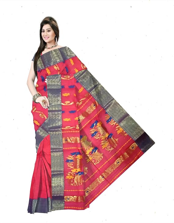 Pradip Fabrics Woven Tant Pure Cotton Saree