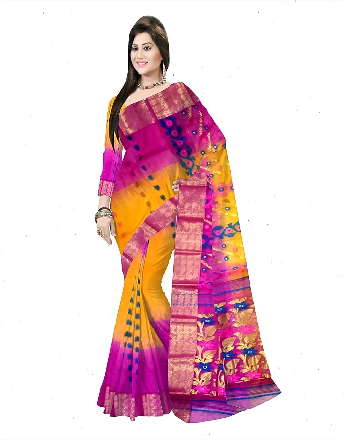 Pradip Fabrics Woven Tant Pure Cotton Saree