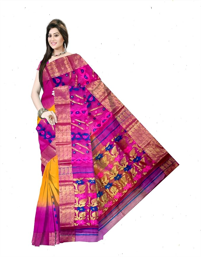 Pradip Fabrics Woven Tant Pure Cotton Saree