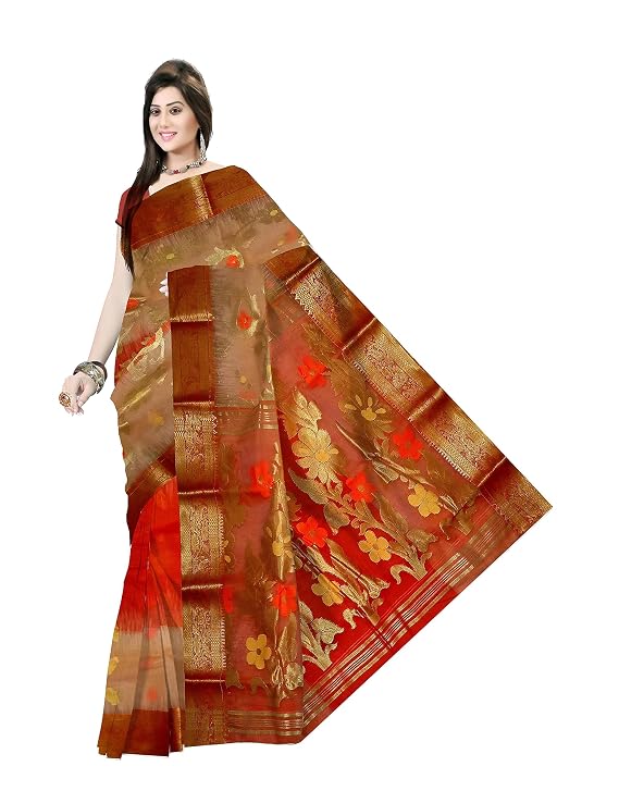 Pradip Fabrics Ethnic Women's Tant Silk Banarasi Saree