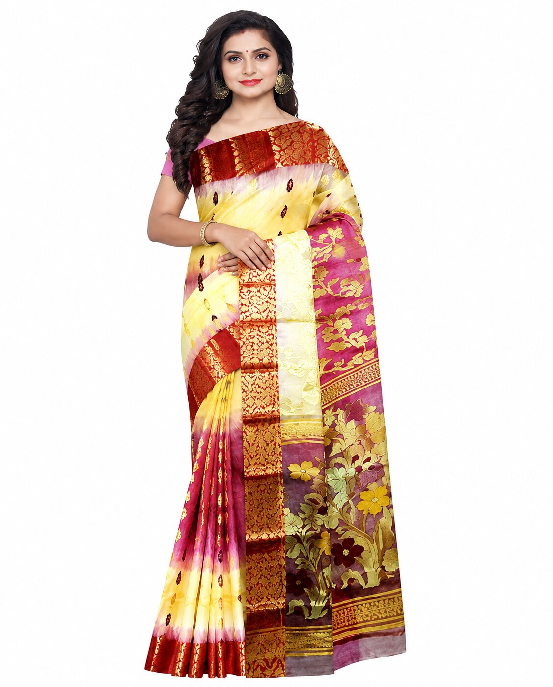 Pradip Fabrics Ethnic Women's Tant Silk Banarasi Saree