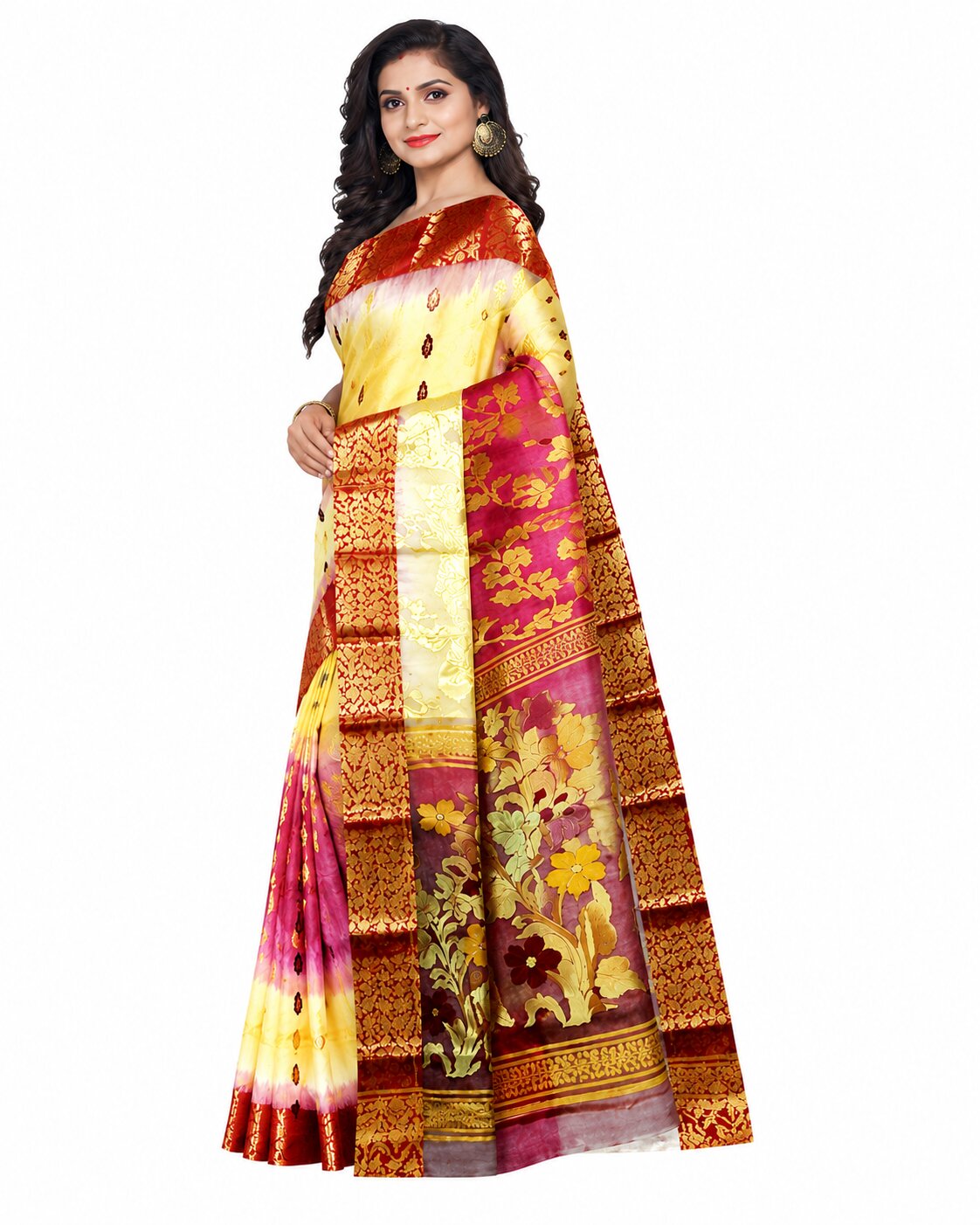 Pradip Fabrics Ethnic Women's Tant Silk Banarasi Saree