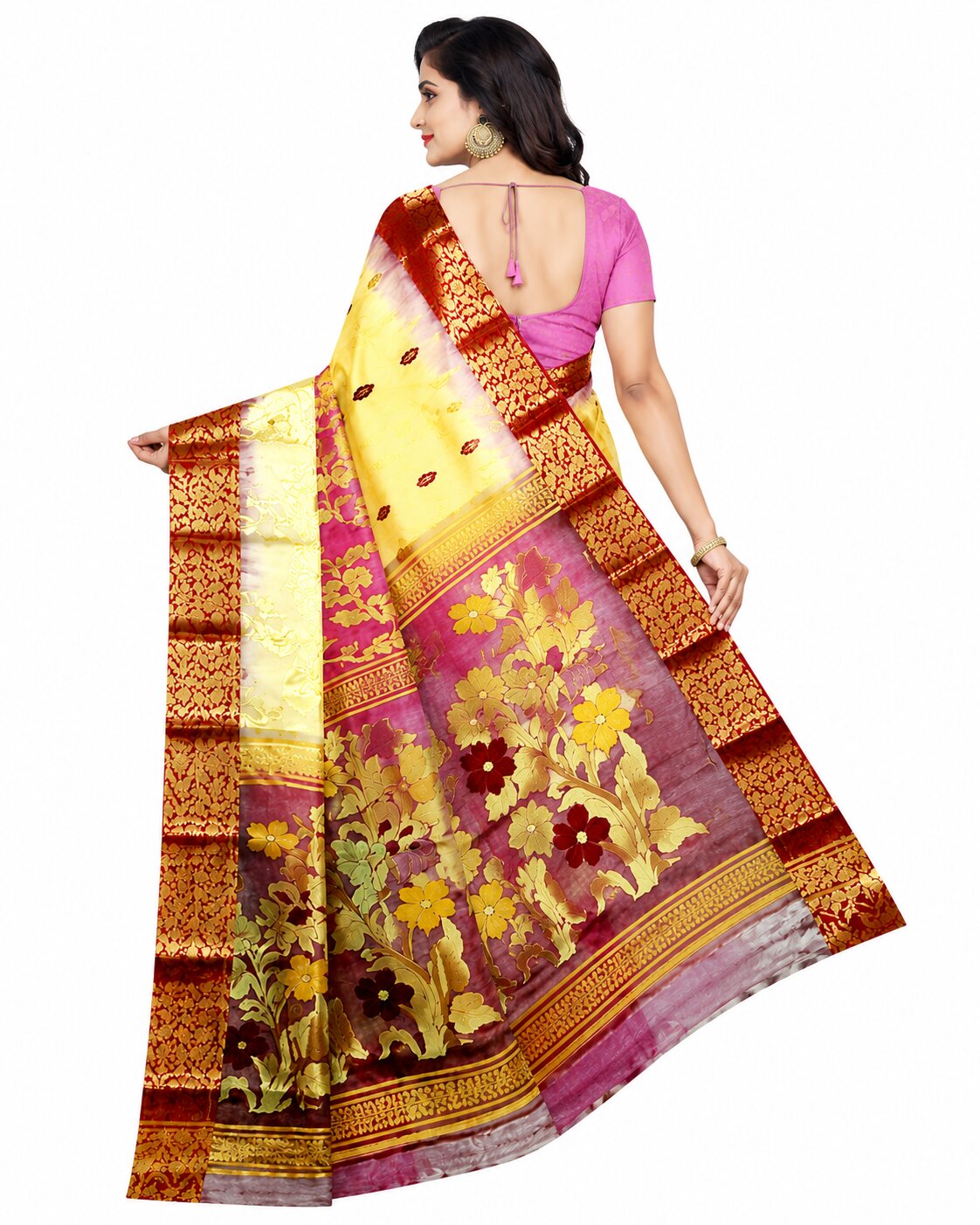 Pradip Fabrics Ethnic Women's Tant Silk Banarasi Saree