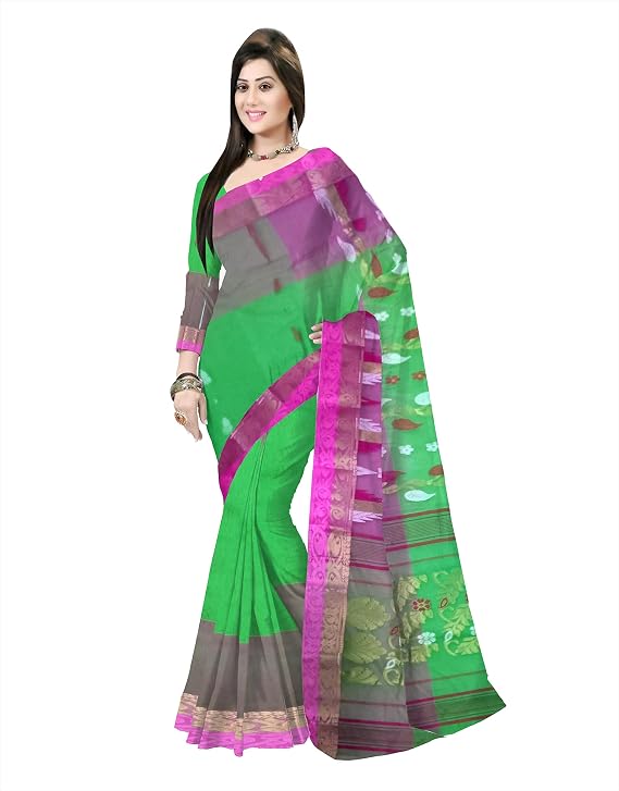 Pradip Fabrics Self Design Jamdani Silk Blend Saree 
