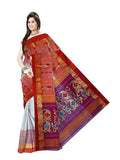 Pradip Fabrics Self Design Jamdani Silk Blend Saree 