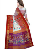 Pradip Fabrics Self Design Jamdani Silk Blend Saree 